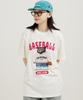 CREAM SODA LAB Baseball Club Short Sleeve T-Shirt Ivory