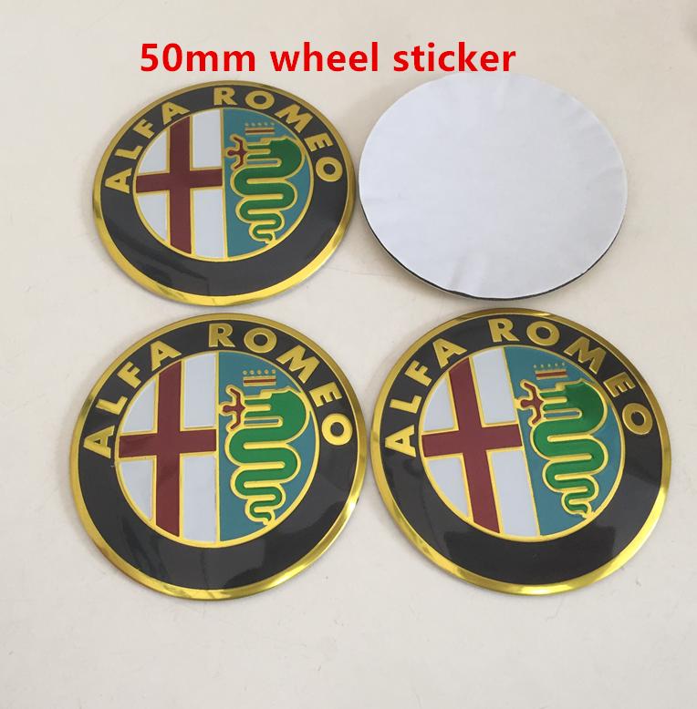 4pcs 56mm 60mm 65mm ForAlfa Romeo 147 156 159 Car Emblem Wheel Hub Center Cap Badge Covers Sticker Decals Styling Accessories