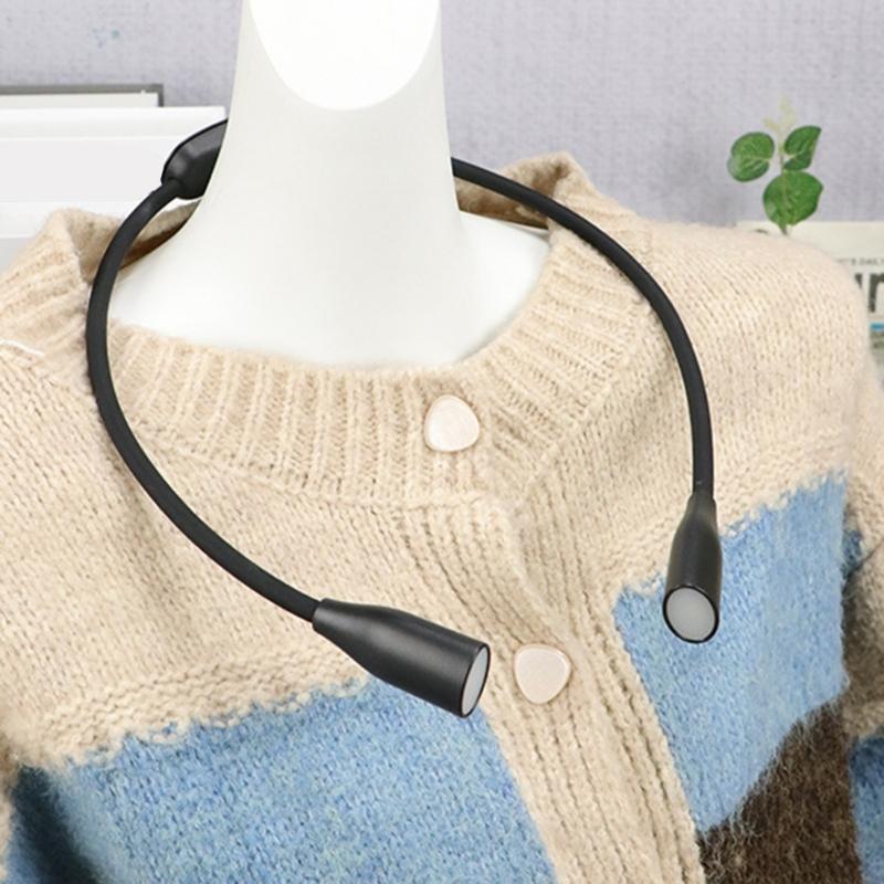 Versatile Neck Book Light LED Neck Reading Light With Adjustable Brightness,Soft Grip Pad,For Reading & Crafting