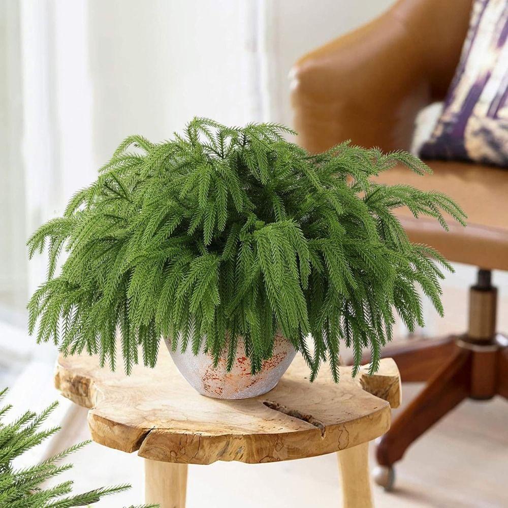 Plastic Simulation Ceder Branches DIY Wreath Christmas Pine Stem Christmas