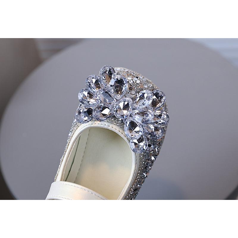 Girls' Elegant Princess Shoes / Spring & Autumn New Style Diamond Baby Casual Shoes / Children's Versatile Fashion Leather Shoes