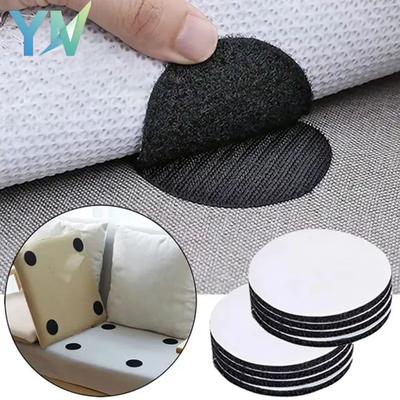 Heavy Duty Hook and Loop Adhesive Tape for Securing Bed Sheets Sofa Cushions and Rugs Non Slip Nylon Sticky Pads
