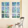 Retro Stained Glass Sticker Window Film Electrostatic Flower Glass Sticker For Window Door Cabinet Table Surface Home Decor
