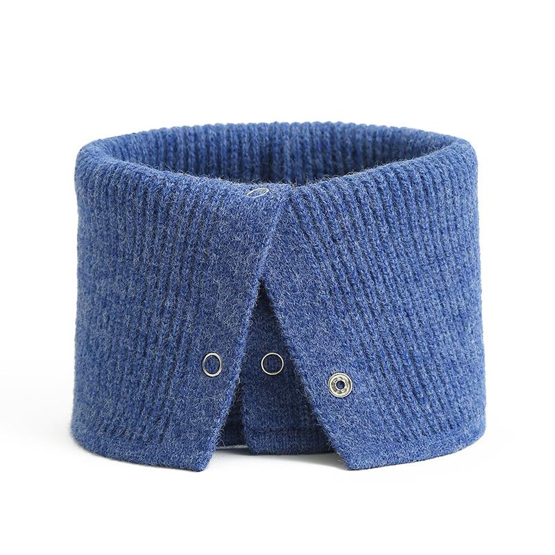 Korean Solid Knitted Warm Ring Scarf Unisex High Neck Fashion Neckerchief Children Wind Protection For Kids Spring Autumn Winter