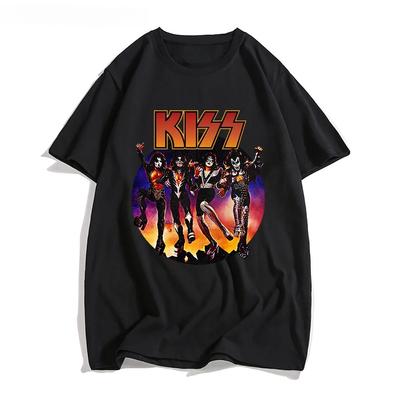Rock Band Kiss T Shirt Men Women Fashion 100 Cotton TShirt Hip Hop Heavy Metal Tops Tees Boy Girl Clothing Print Camiseta Punk