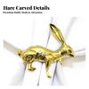 Classic Bunny Napkin Ring Alloy Electroplated Table Accessory for Holiday Feasts