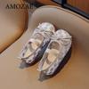 Girls Summer Shoes Flats Moccasins Children Loafers Mesh Breathable Embroidered Bowknot Princess Mary Jane Dress Shoes