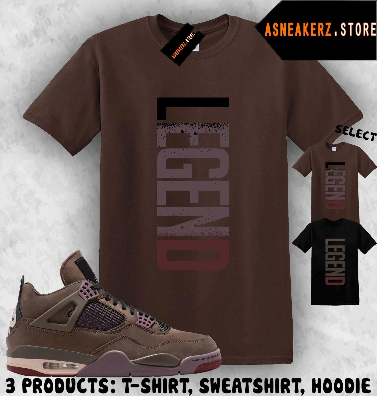 Футболка в тон кроссовкам A Ma Maniere AJ 4 Dark Mocha Футболка в тон Легендарная футболка 4XL
