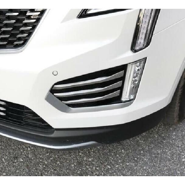 For Cadillac XT5 2016-  Chrome Front Fog Light Bottom Strip Cover Trim 6pcs