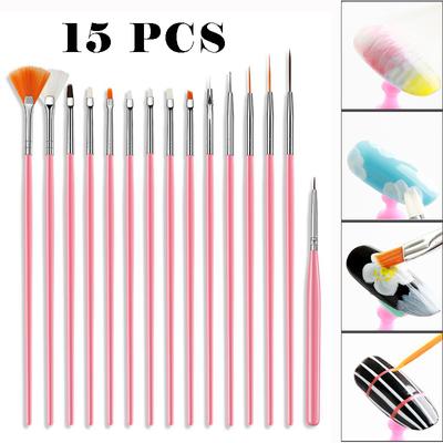 Nail Pen Set 15 Pcs of Nail Art Painted Draw Line Strokes Flower Light Therapy Point Drill Pen Nail Tools