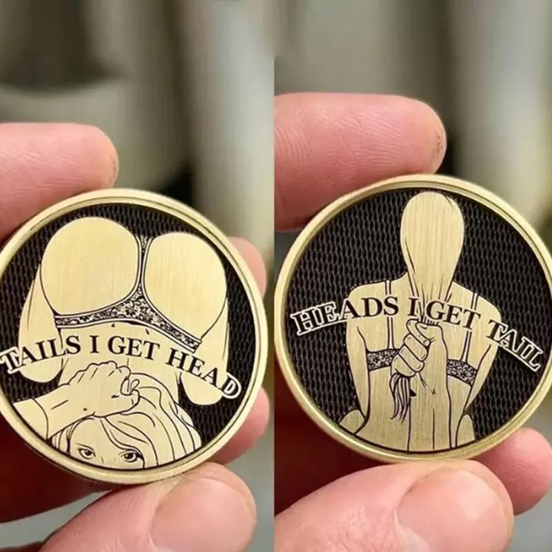 Funny Heads and Tails Coins,Heads I Get Tail -Tails I Get Head Double Side Coin