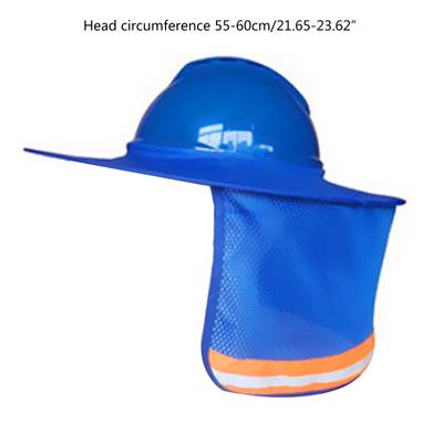 Hard Hat-Sunshade with Reflective Strip Wide Brimmed Neck Protection Mesh Sun Shade for Safety-Helmet Hard Hat Accessory