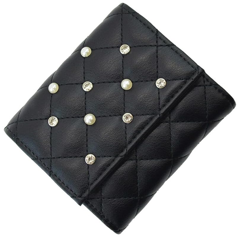 

[SecretDoor] black trifold wallet ladies trifold wallet compact wallet mini wallet small wallet woman mini Popularity brand cute thin Thin compact