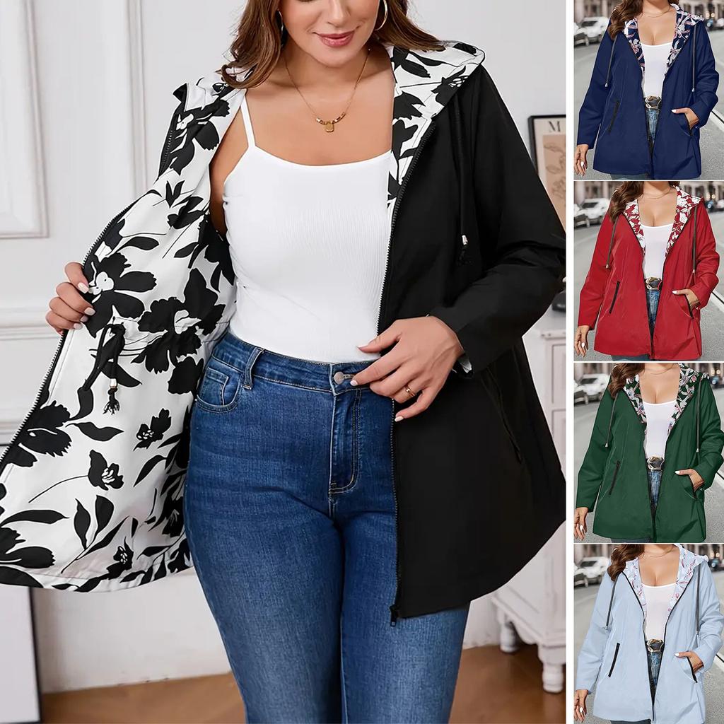 2025 Amazon Popular Windbreaker Zipper Hooded Lightweight Outdoor Windbreaker Thin Outdoor Jacket Women