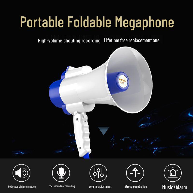 Bluetooth Megaphone with Extended Range - High-Pitched Speaker for Outdoor Use