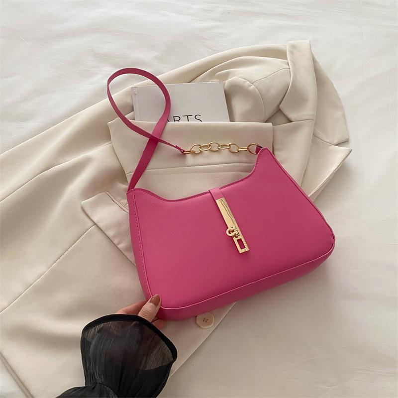 

Bag women s summer new texture portable underarm bag niche design beautiful fashion crescent bag роза розовый