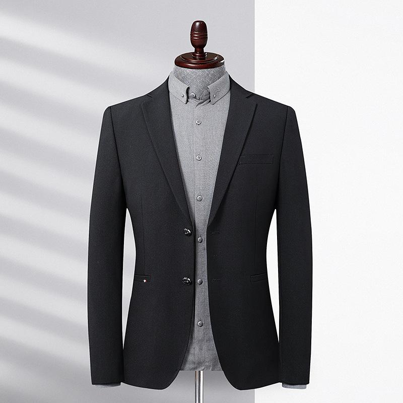 

Черный костюм мужской осенне-зимний новый корейский стиль модный мужской повседневный маленький костюм мужской тонкий костюм 4XL