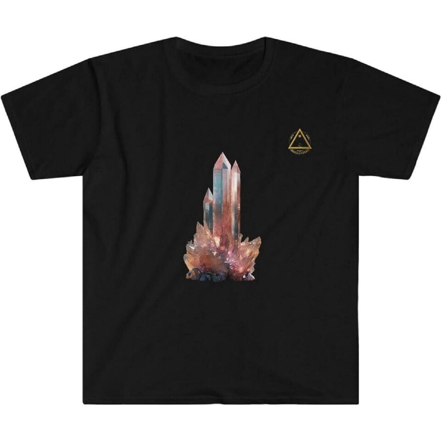 

Unisex Softstyle T-Shirt Featuring Unique Quartz Crystal Art–Perfect Casual Wear XS XXXXXL різнокольоровий