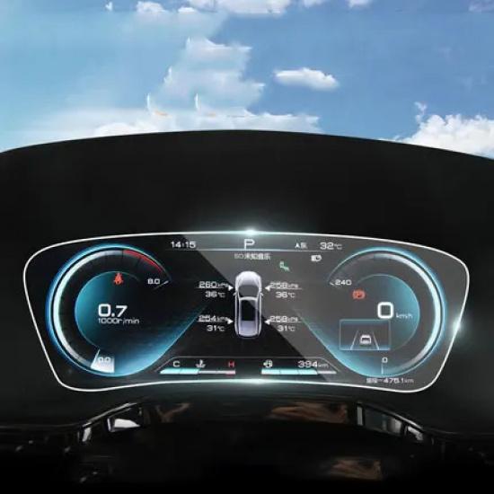 For BYD tang 12.8 inch 15.6 inch Car GPS navigation and trument screen tempered glass protective film Interior sticker
