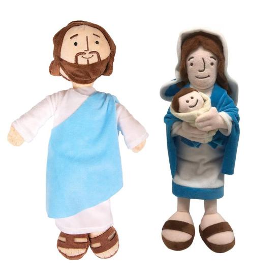 30cm Jesus/Maria Plush Doll PP Cotton Soft Accompany Sleep Pillow Cute Sofa Ornament Classic Jesus Savior Cartoon Arabian Doll Religious