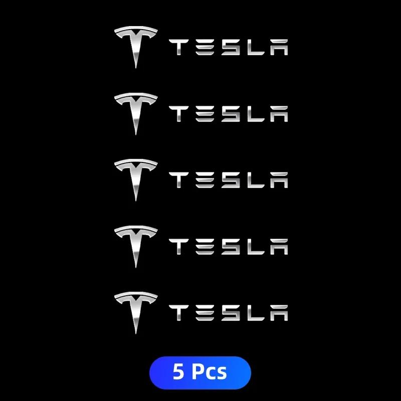 3D Metal Car Decorative Sticker Badge Decal Interior Accessories For Tesla Model 3 Model S X Model Y Roadster SpaceX Cybertruck