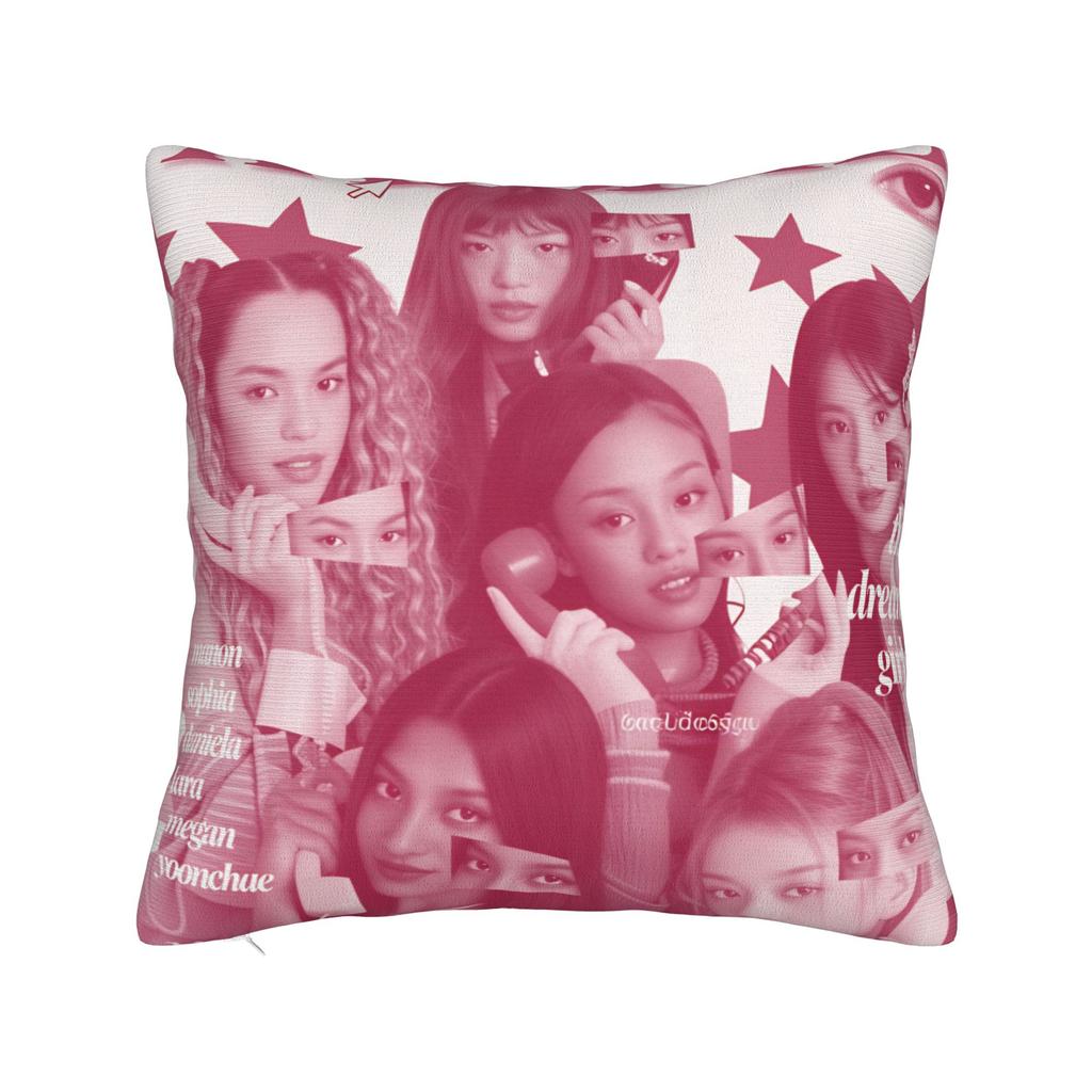 Katseye Kpop Musik Kissenbezug Benutzerdefinierter Kissenbezug Modischer Kissenbezug für Sofa Schlafzimmer Heimdekoration
