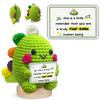 Cute Positive Crochet Animals Emotional Support Crochet Dinosaur Doll Handwoven Mini Animal Positive Gifts