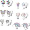 Clip On Earrings for Girls Kids Hypoallergenic Cute Ear Clips No Piercing Jewelry for Little Princess Birthday Gift Pink