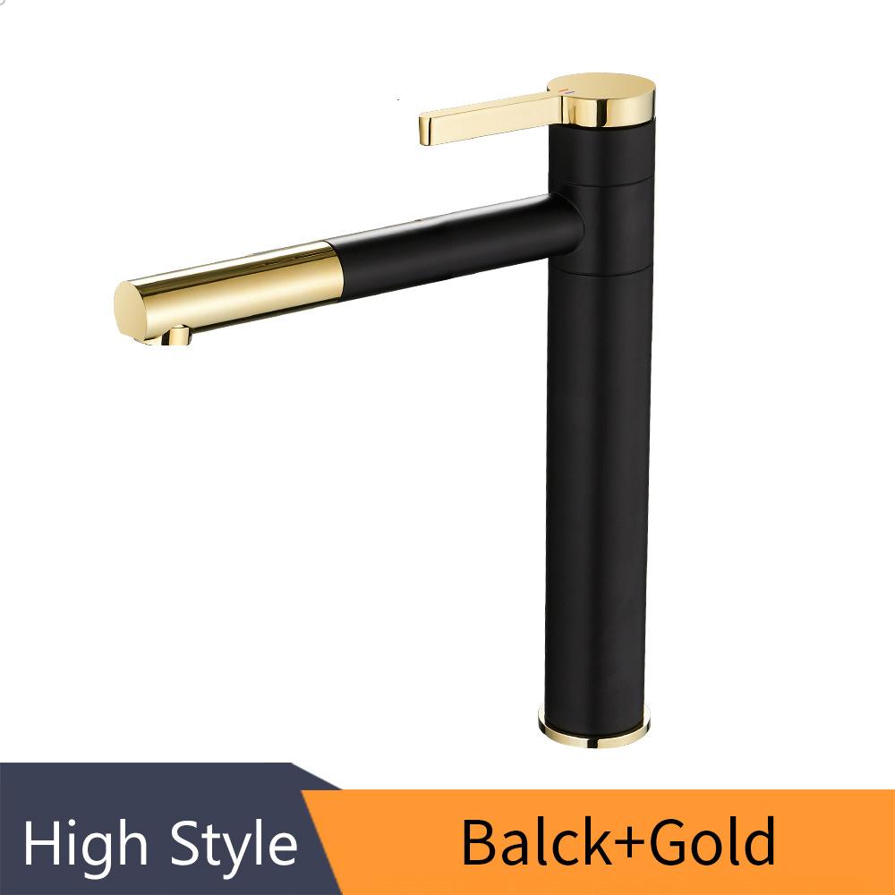Bathroom Stainless Steel Basin Sink Faucet Cold and Hot Water Tap 360° Swivel Single Handle Household Washbasin Spout