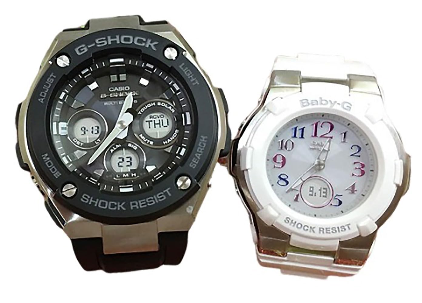 

[Casio] CASIO Pair Watch G-SHOCK G-Shock BABY-G Baby G Ana-Digi Radio Solar Genuine Pair Case Set of 2 GST-W300-1AJF BGA-1100GR-7BJF Watch