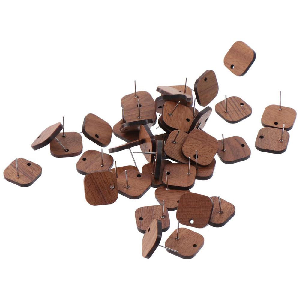 

Деревянные штифты для сережек из дерева и нержавеющей стали с заушниками, ювелирные аксессуары