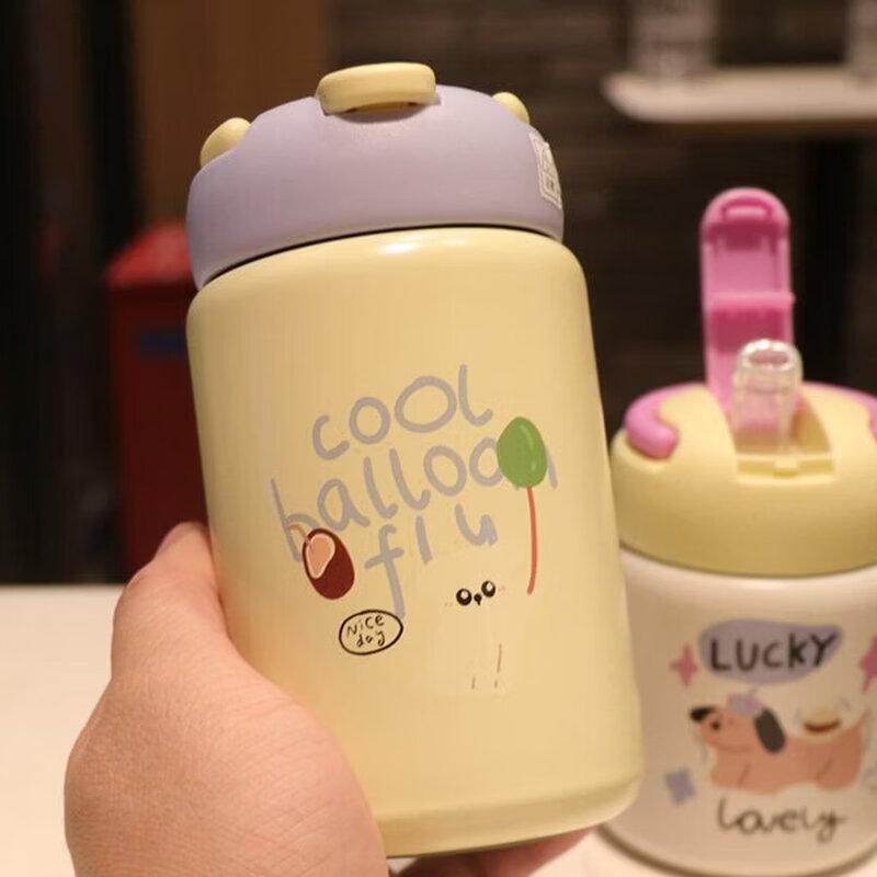 Qiwei 2025 Kids Portable Insulated Water Bottle with Straw