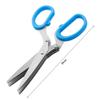 Stainless Steel Herb Scallion Scissors Multi-Layers Kitchen Scissors Green Onion Vegetable Cutter Cutting Tools Kitchen Gadgets