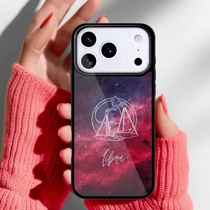Zodiac Libra Balance Phone Case for iPhone 17 Air 16e 15 14 13 Pro Max Back Cover for 12 11 Pro Coque