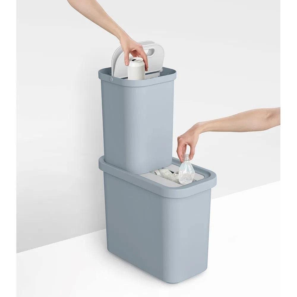 Joseph Joseph Trash Can Recycling Caddy & Collector Set, Blue, 46L, GoRecycle, Polypropylene, 30112 [Authentic]