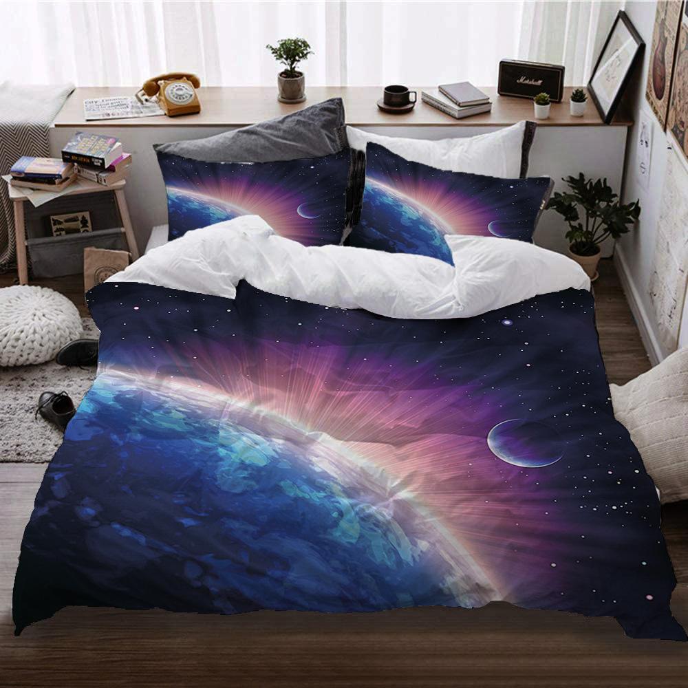 Cosmic Interstellar Wind Bed Three-Piece Set Four-Piece Digital Printing Quilt Cover Pillowcase Sheet