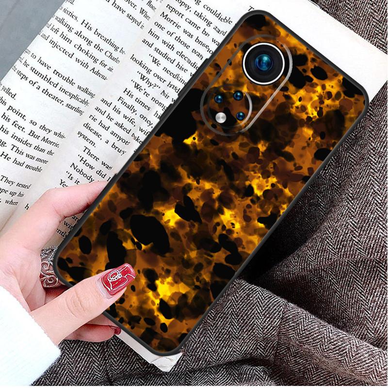 Tortoise Shell Pattern Case For Honor Magic 5 Lite 6 Pro 50 70 90 Honor X8b X9b X6 X7 X8 X9 X6a X7a X8a X9a Cover