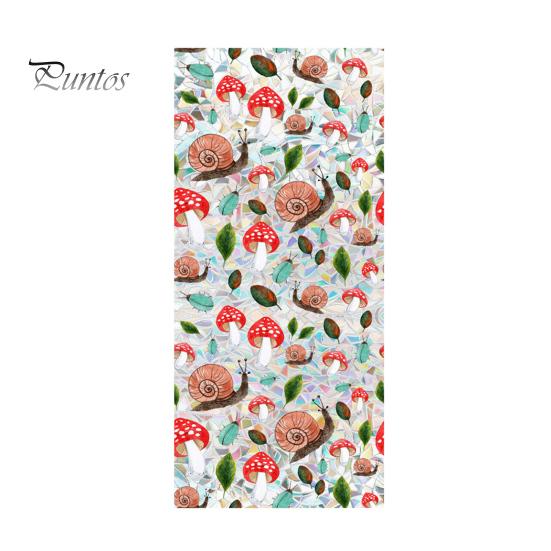 Floral Rainbow Static Sticker Window Privacy Film UV Protection Glass Sticker Non-Adhesive Window Cling for Home Bedroom Living Room Decor