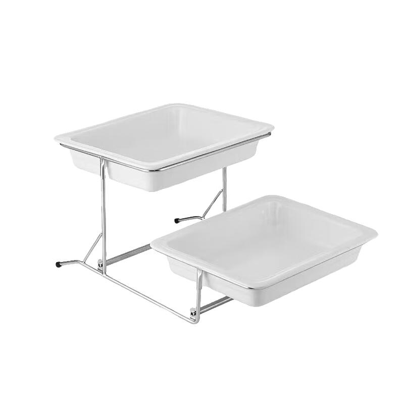 Double-Layer Buffet Dessert & Fruit Display Stand