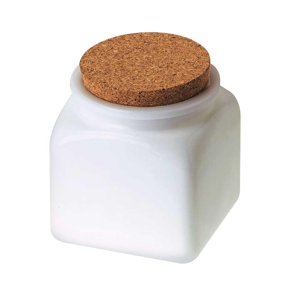 Yamaco Gyoku Glass Cork Pot, Square, 8.3x8.3xH8.6cm, 27988