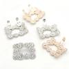 Square Clamp Shoe Clip Bride High Heel Shoe Decorations Shiny Rhinestone Decorative Clips Wedding Charm Buckle for Women