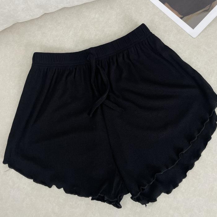 Ladies' Summer Modal Pajama Shorts - Solid Color, Casual, Loose-Fit Home Wear