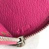 HERMES Evelyne logo Wallet Coin Compartment Zip Around coin purse Chevre pink