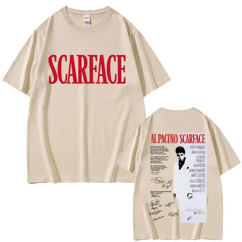 T-shirt Merch del Classico Film Gangster Scarface Vintage Tony Montana Al Pacino T-shirt Uomo Donna T-shirt Oversize