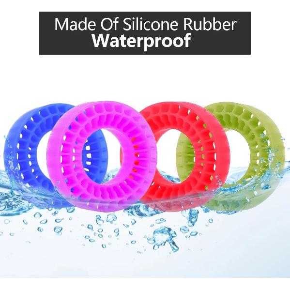 1.0" Tire Inner, Silicone Rubber Tire Inserts for 1/18 1/24 RC TRX4M SCX24 Fcx24 Ax24 RC Crawler Wheels Tire Foam Fill Kit for OD 58-63mm (Blue)