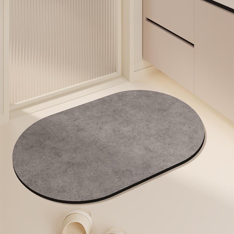 Non-Slip Diatomaceous Earth Quick-Dry Bathroom Mat – Water Absorbent, Anti-Fall, Minimalist Design for Home Use