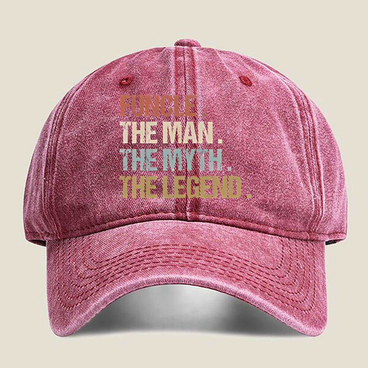 FUNCLE Legend Phrase Fashion Washed Baseball Cap Hat Outdoor Activities One Size