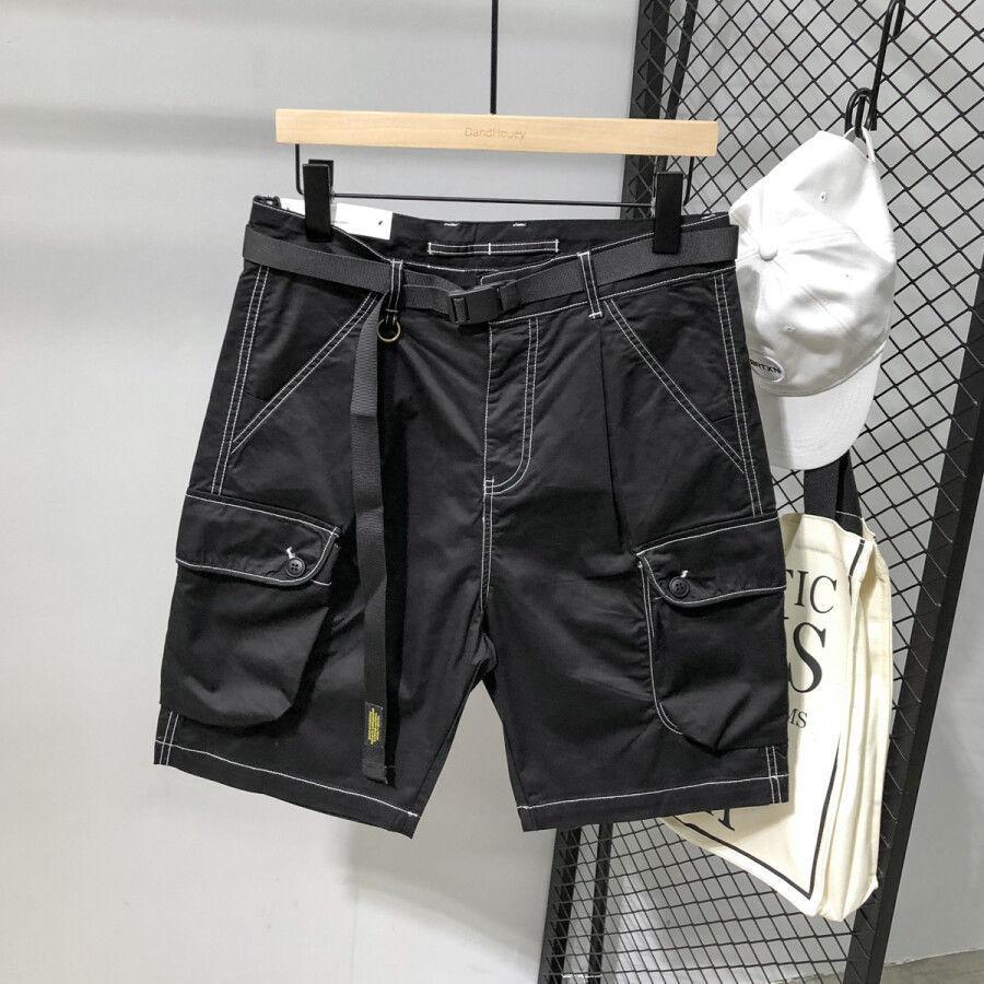 Fashion Work Shorts, Men's Loose Fitting Casual and Versatile Trendy Sports Pants