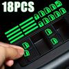 Car Control Switch Light Up Stickers A Set Of 18 Decal Night Precise Positioning Car Buttons Window Lift Portable Identification Stickers