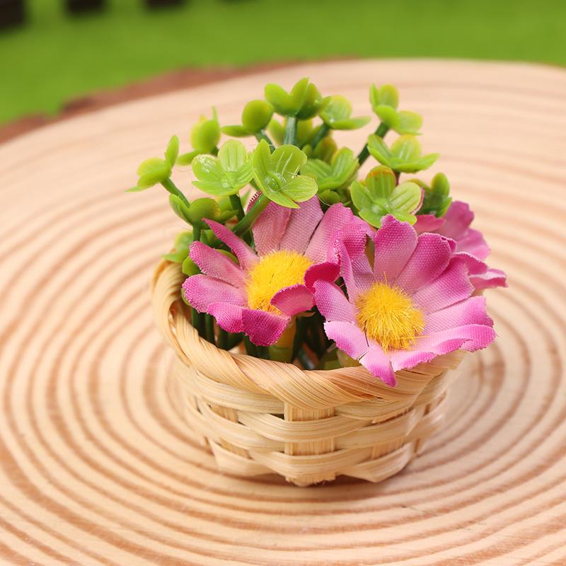 

1/12 Ляльковий будиночок Симуляція Квітковий кошик Рослини в горщиках Ляльковий будиночок Міні-сад Прикраса Ляльковий будиночок Аксесуари для дому